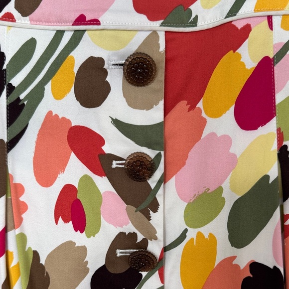 Talbots Floral A-Line Skirt - Multicolor 4 petite - Picture 2 of 6